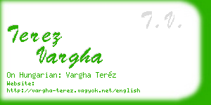 terez vargha business card