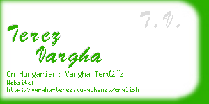 terez vargha business card